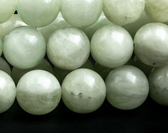 Prawdziwe naturalne koraliki z kamieni szlachetnych Kunzyt 12 mm jasnozielone okrągłe AA jakości luźne koraliki (123929)