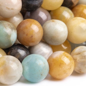 Genuine Natural Microcline Gemstone Beads 10MM Yellow Round AAA Quality Loose Beads (102523)
