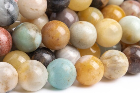 Genuine Natural Microcline Gemstone Beads 10MM Yellow Round AAA Quality Loose Beads (102523)