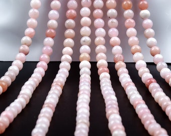 Quarzo Rosa Lotto Perline Opale Rosa Naturale - 8mm, Forate, Per Creazione Gioielli Fai-da-Te, Più Di 25 Pezzi Lotto Wholesale 25 Pezzi - Foto 11