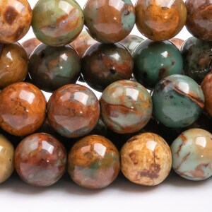 Genuine Natural Opal Gemstone Beads 6MM Green Round AAA Quality Loose Beads (112541)