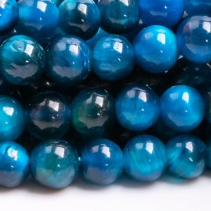 Tiger Eye Gemstone Beads 4MM Blue Green Round AAA Quality Loose Beads (105572)