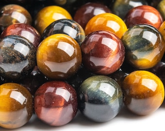 Men's Tiger's Eye Beaded Bracelet with Octagon Motifs