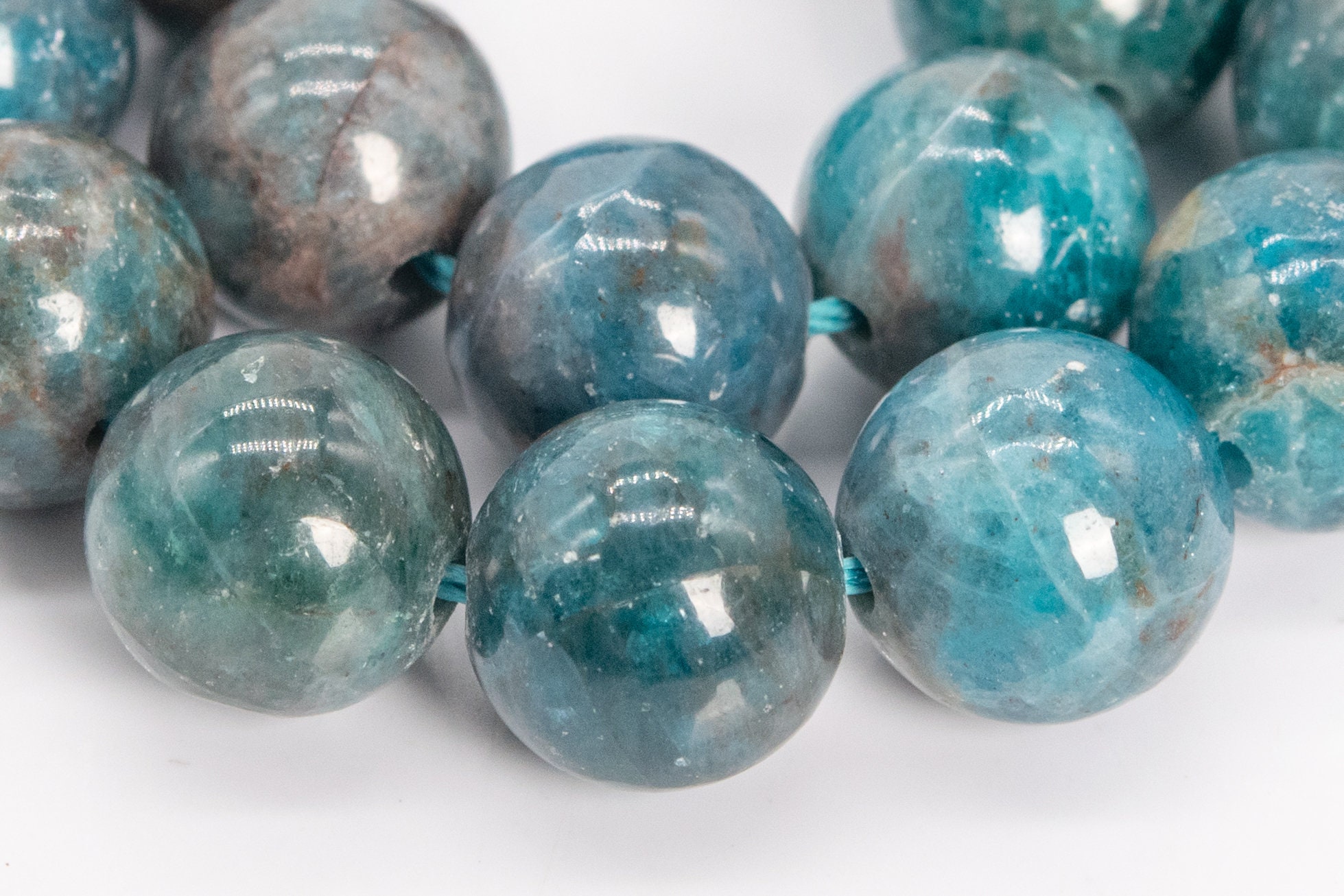 Adabus Natural Apatite Round 10mm Beads Bracelet Women Jewelry