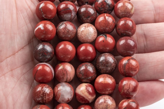 Perline Di Diaspro Naturale Di Sangue Di Drago, Rotonde, Sfuse, Per La