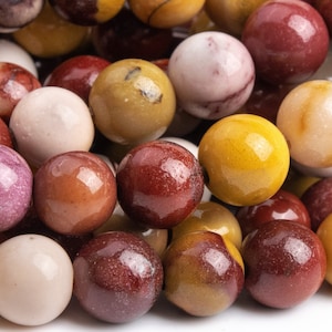 Genuine Natural Mookaite Gemstone Beads 6MM Round AAA Quality Loose Beads (100099)