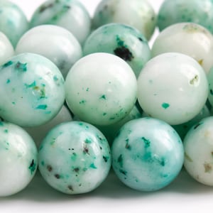 Genuine Natural Chrysocolla Azurite Gemstone Beads 10MM Green Round A Quality Loose Beads (117617)