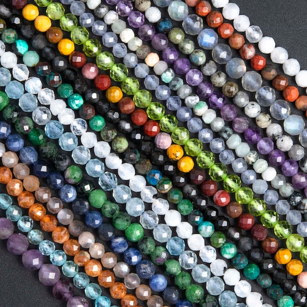 SALE - Mystery Crystal Bags (LOWEST Price USD 1.68/strand) , Gemstone Beads Blind Bags - 3, 5, 20, 50 strands per bag, Options Available