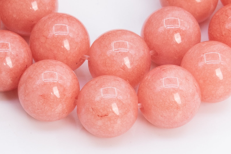 32 16 Pcs 111330 12MM Quartz Beads Coral Pink Color Grade AAA Natural Round Gemstone Loose Beads