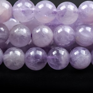 Genuine Natural Lavender Amethyst Gemstone Beads 6MM Purple Round A+ Quality Loose Beads (124635)