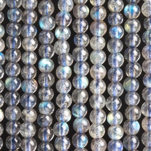 Genuine Natural Labradorite Gemstone Beads 3MM Round AAA Quality Loose Beads (101791)