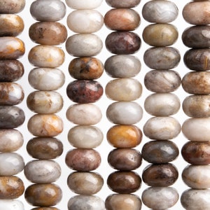 Genuine Natural Gobi Agate Gemstone Beads 6x4MM Multicolor Rondelle AAA Quality Loose Beads (107188)