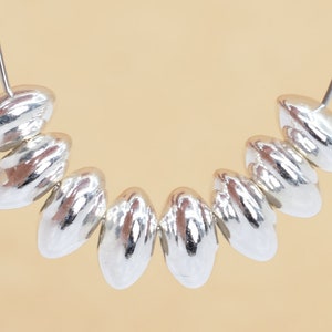 10 Pcs - 6x3MM Sterling Silver Saucer Spacer Beads for Jewelry Making (63941-2131)