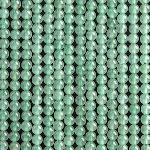Genuine Natural Aventurine Gemstone Beads 3MM Parsley Bunch Round AAA Quality Loose Beads (104116)