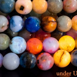 Genuine Natural Afghanistan Hackmanite Gemstone Beads 6MM Multicolor Round A Quality Loose Beads (123912)