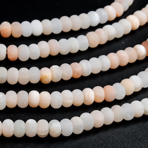 Aventurine Gemstone Beads 8x5MM Matte Pink Rondelle AAA Quality Loose Beads (103678)