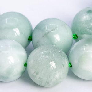 Genuine Natural Angelite Gemstone Beads 10MM Green Round AAA Quality Loose Beads (112955)