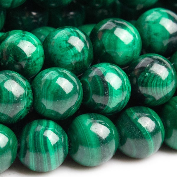 Echte natürliche Malachit Edelstein Perlen 5-6MM Grün Runde AAA Qualität lose Perlen (103020)