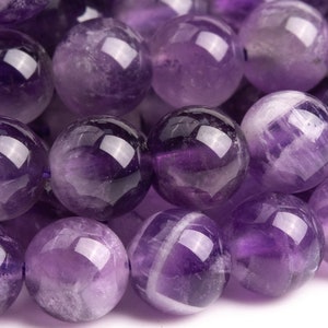 Genuine Natural Dog Teeth Amethyst Gemstone Beads 6MM Violet Round AA Quality Loose Beads (104645)