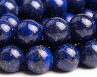 Lapislazuli Edelstein Perlen 8 MM Tiefblau Runde AA Qualität lose Perlen (109950)