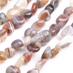 Echte natürliche Botswana Achat Edelstein Perlen 8-10 MM Multicolor Pebble Nugget AAA Qualität lose Perlen (108540)