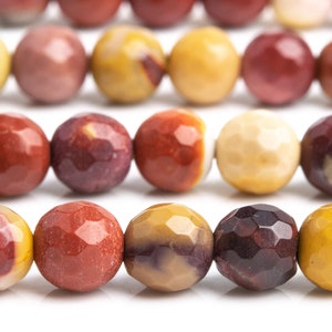 Genuine Natural Mookiate Gemstone Beads 6MM Multicolor Micro Faceted Round AAA Quality Loose Beads (100842)