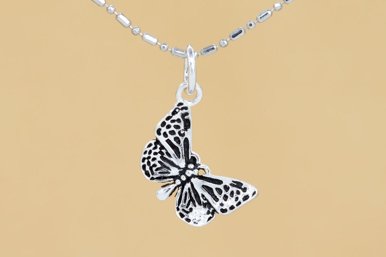 62140 15x10MM Sterling Silver Butterfly Charm 1 Pcs