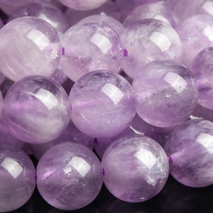 Genuine Natural Amethyst Gemstone Beads 8MM Lavender Round AA Quality Loose Beads (101713)