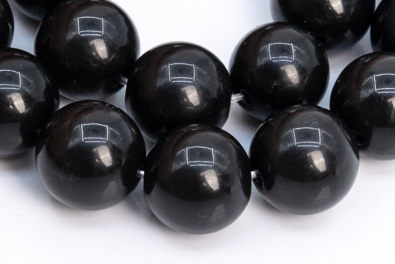 36 18 Pcs 112701 11-12MM Genuine Shungite Anti Radiation Beads Russia Grade AAA Natural Round Gemstone Loose Beads