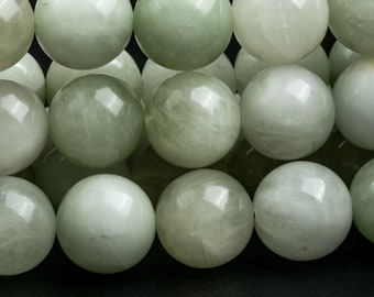 Prawdziwe naturalne zielone koraliki z kamieni szlachetnych Kunzyt 10-11 mm okrągłe, jakość AA, luźne koraliki (123928)