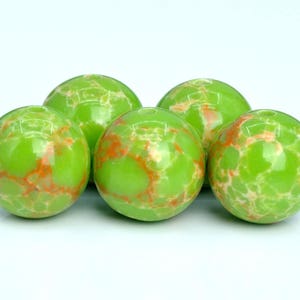 Sea Sediment Imperial Jasper Gemstone Beads 6MM Apple Green Round AAA Quality Loose Beads (101880)