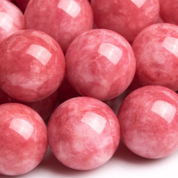 Quartz Gemstone Beads 10MM Rhodochrosite Red Color Round AAA Quality Loose Beads (111320)