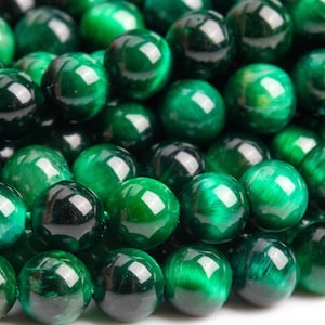 Tiger Eye Gemstone Beads 4MM Green Round AAA Quality Loose Beads (106262)