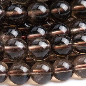 Genuine Natural Smoky Quartz Gemstone Beads 6MM Round AAA Quality Loose Beads (100658）