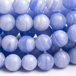 Lace Agate Stone Beads 8MM Purple Blue Round Loose Beads (118373)
