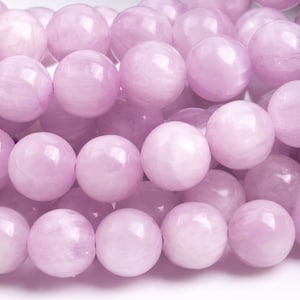 Echte natürliche Kunzit Edelstein Perlen 7 MM lila rosa runde AAA Qualität lose Perlen (118356)
