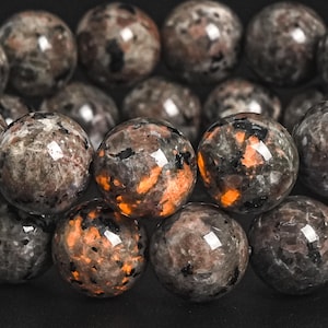 33 / 16 Pcs- 12MM Gray Fluorescent Yooperlite Sodalite Beads Grade A Genuine Natural Round Gemstone Loose Yooperlite Beads (117975)