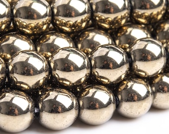 Hämatit-Edelsteinperlen 6 MM Champagnergold Rund AAA Qualität Lose Perlen (101345)