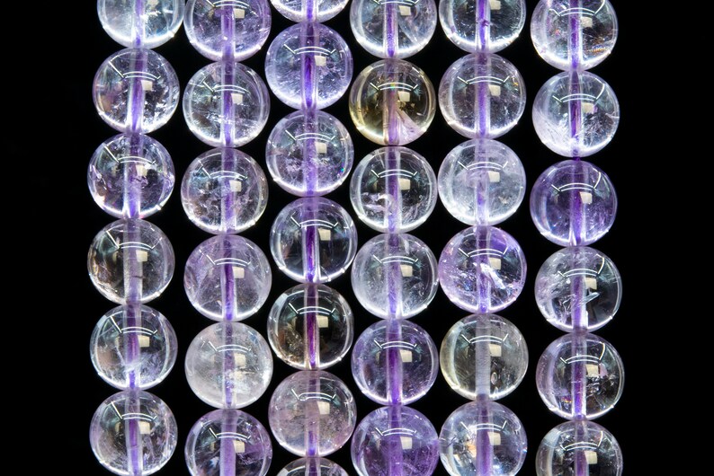 113434 10MM Yellow Purple Ametrine Beads Grade AA Genuine Natural Round Gemstone Loose Beads 38 19 Pcs