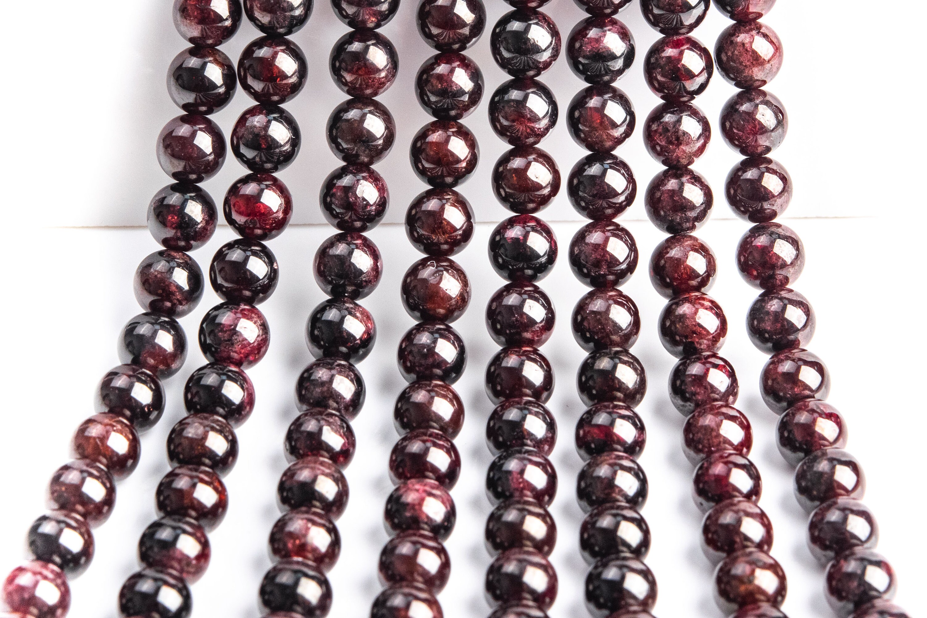 Genuine Natural Garnet Gemstone Beads 8MM Wine Red Round AA Quality Loose  Beads 100617 