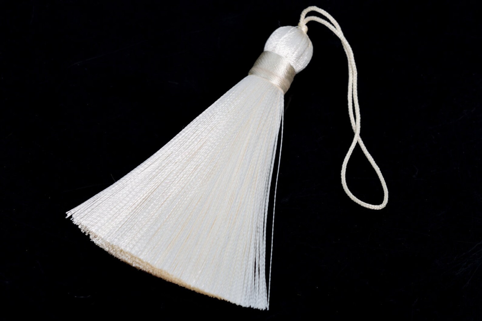 2 Pcs 3.14 / 8CM White Tassel Artificial Silk 1CM Etsy
