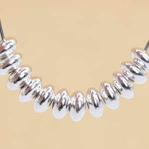 20 Pcs - 4x2MM Sterling Silver Saucer Spacer Beads for Jewelry Making (63943-2131)