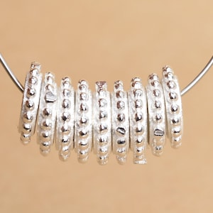 4 Pcs - 9MM Sterling Silver Round Slice Spacer Beads for Jewelry Making (64038-2136)