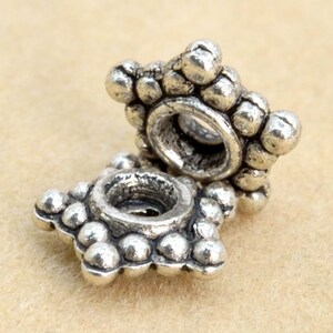 50 Pcs - 5x1MM Antique Silver Tone Star Spacer Beads (62710-2295)
