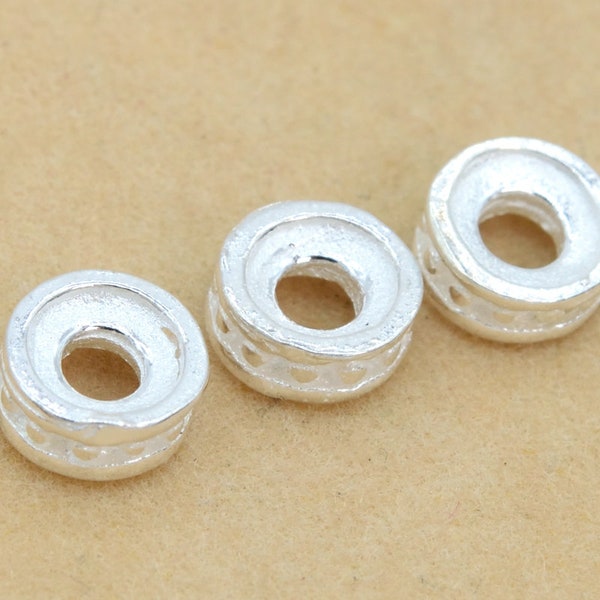 10 Pcs - 5MM Sterling Silver Tube Spacer Beads for Jewelry Making (61566-2105)