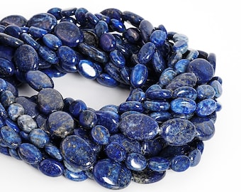 Echte Natürliche Lapislazuli Edelstein Perlen 8 x 10 MM 8 x 12 MM 13 x 18 MM Blau Oval AAA Qualität lose Perlen