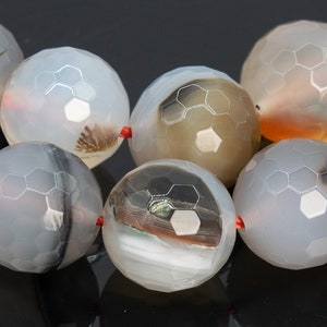 Genuine Natural Flower Montana Agate Gemstone Beads 11-12MM Micro Faceted Round AAA Quality Loose Beads (103848)