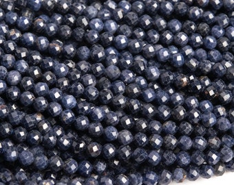 2x4mm AAA Natural Facettes SAPHIR BLEU Blotter Gemstone Loose Beads 15" 2x4mm AAA Natural Facettes SAPHIR BLEU Blotter Gemstone Loose Beads 15"