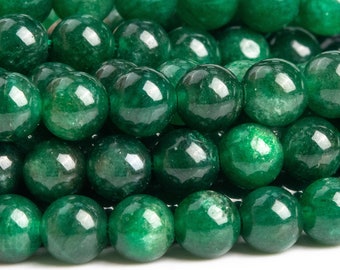 Genuine Natural Fuchsite Gemstone Beads 6MM Deep Green Round AAA Quality Loose Beads (120191)