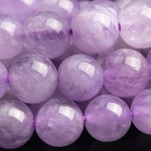 Genuine Natural Amethyst Gemstone Beads 6MM Lavender Round AA Quality Loose Beads (106297)